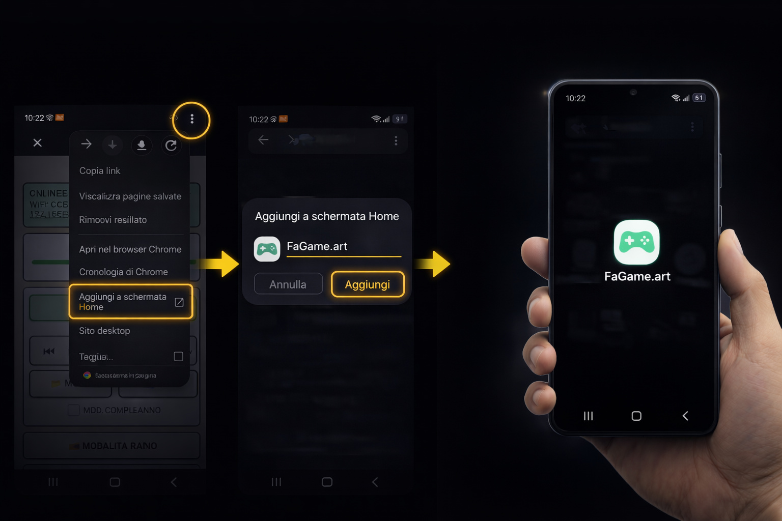 Salvataggio shortcut